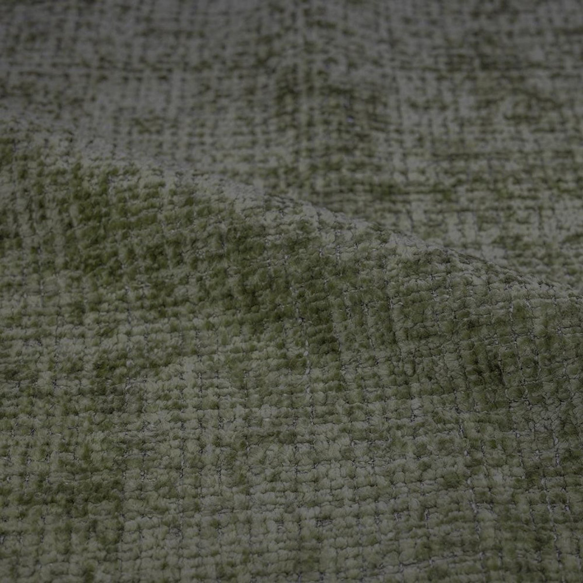 Rendez vous déco Lot de 2 chaises en tissu vert kaki, pieds métal noir-Bulle