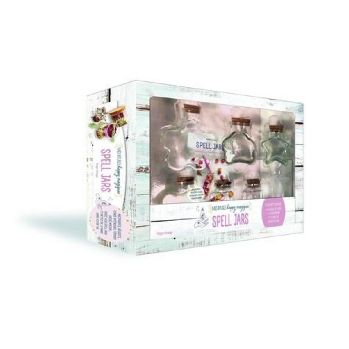 MES RITUELS HAPPY MAGIQUES SPELL JARS. COFFRET AVEC 6 FIOLES EN VERRE, 1 ENTONNOIR, 1 LIVRET DE RECETTES DIY, Sylvàa Aurora
