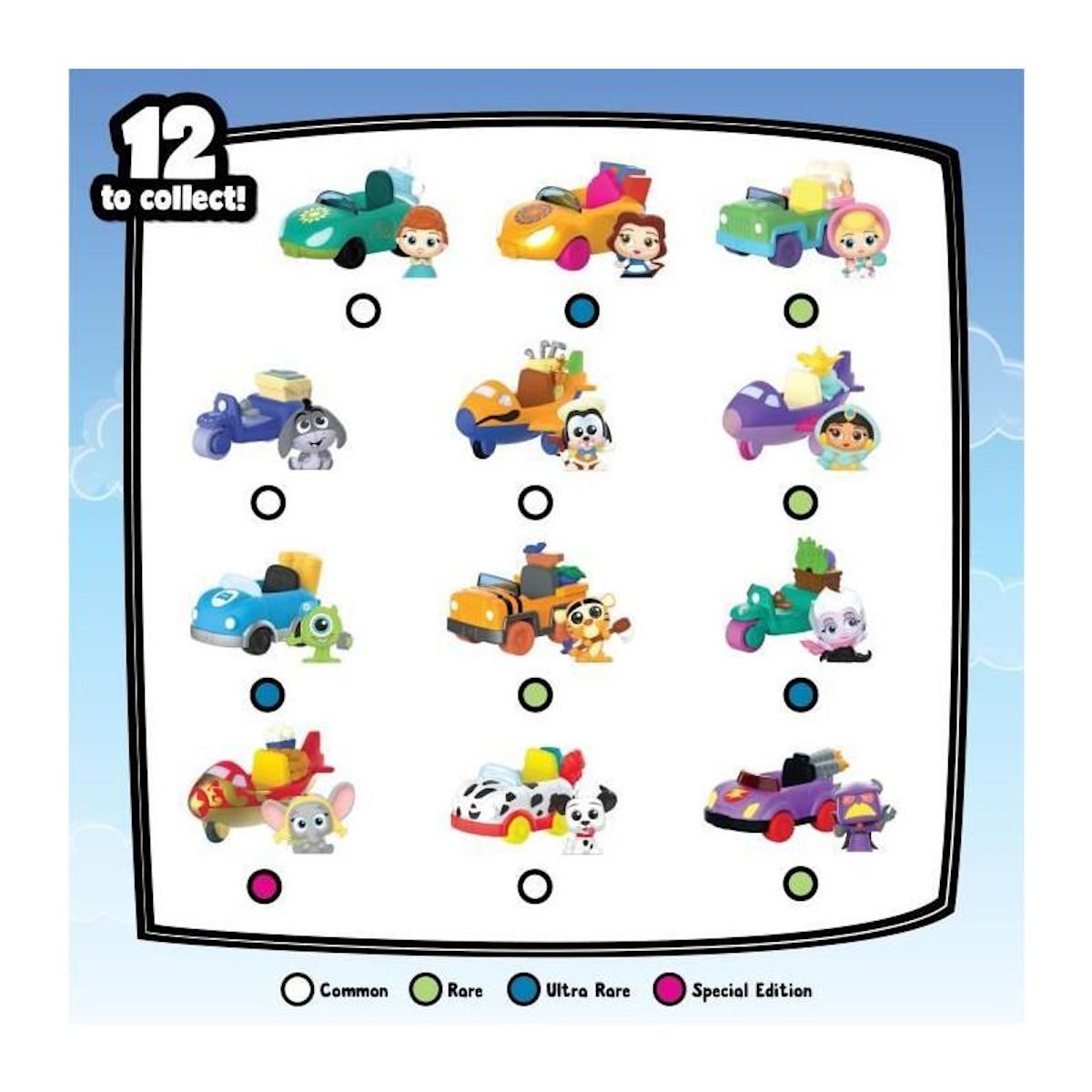 DISNEY Figurines et véhicule - DISNEY - Voiture et Figurine - 1 figurine et 1 véhicule, 12 a collectionner