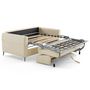Voir la diapositive 4 : LISA DESIGN Owen - canapé 3 places convertible express couchage quotidien 140 cm matelas 12 cm en simili