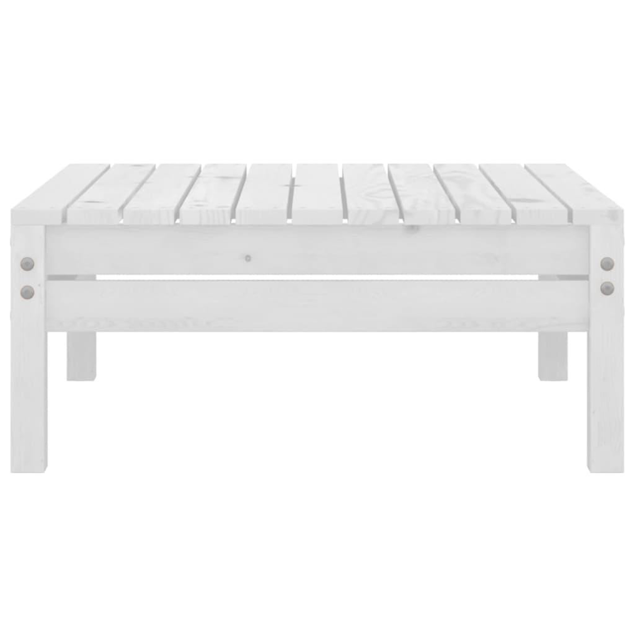 Voir la diapositive 3 : VIDAXL Repose-pied de jardin blanc bois de pin massif