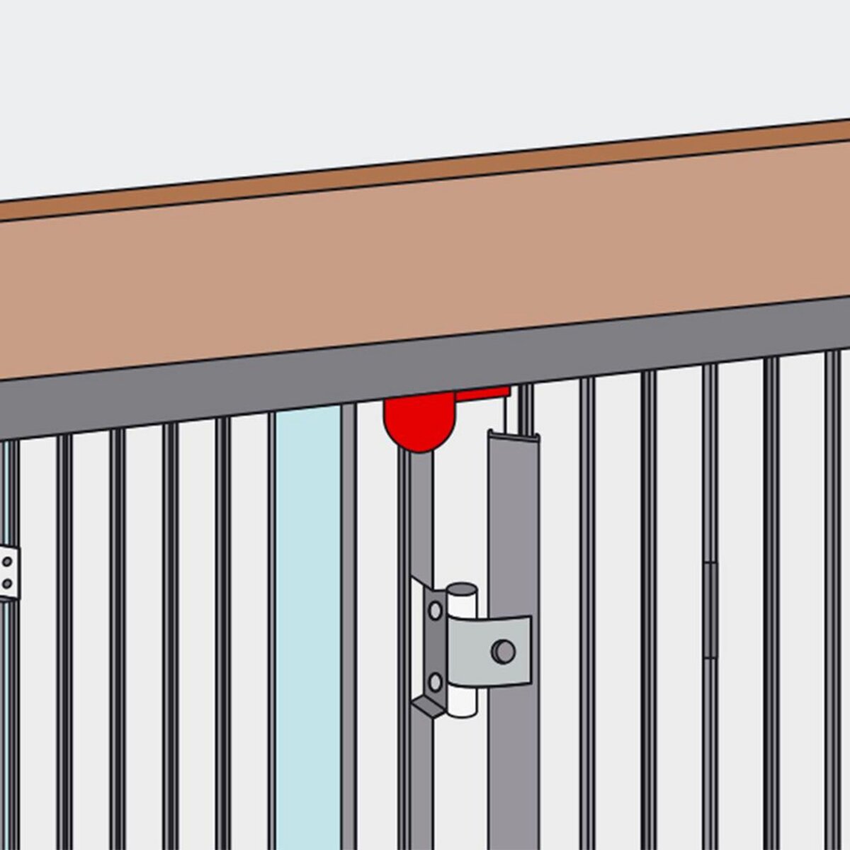 CENTRALE BRICO Butée persiennes à visser haut acier noir pré-peint