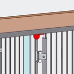 CENTRALE BRICO Butée persiennes à visser haut acier noir pré-peint