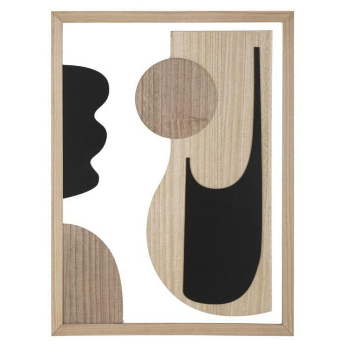 Paris Prix Décoration Murale Encadrée  Astrys  80cm Naturel & Noir