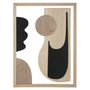 Voir la diapositive 1 : Paris Prix Décoration Murale Encadrée  Astrys  80cm Naturel & Noir