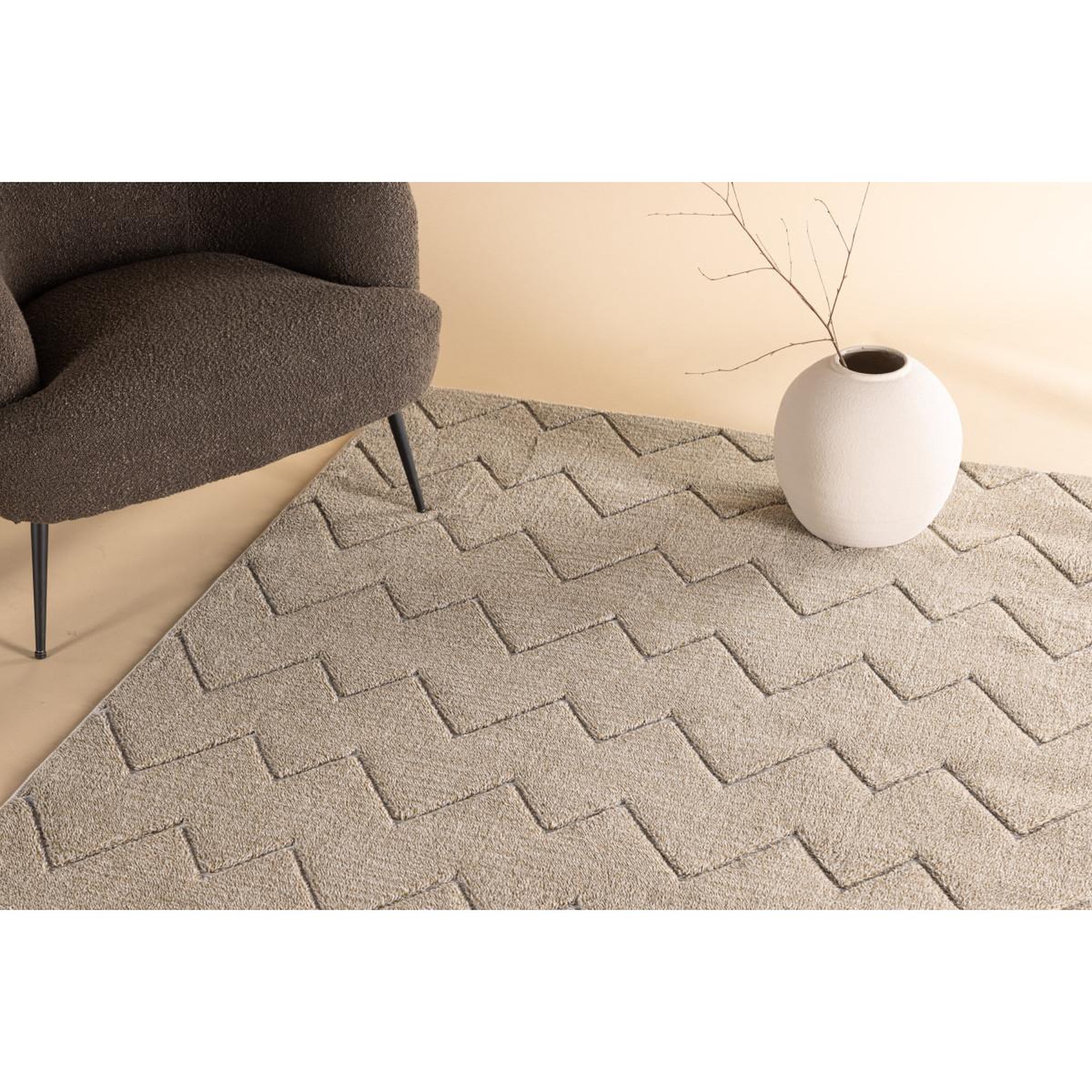Voir la diapositive 6 : Paris Prix Tapis déco  fia  160x230cm marron
