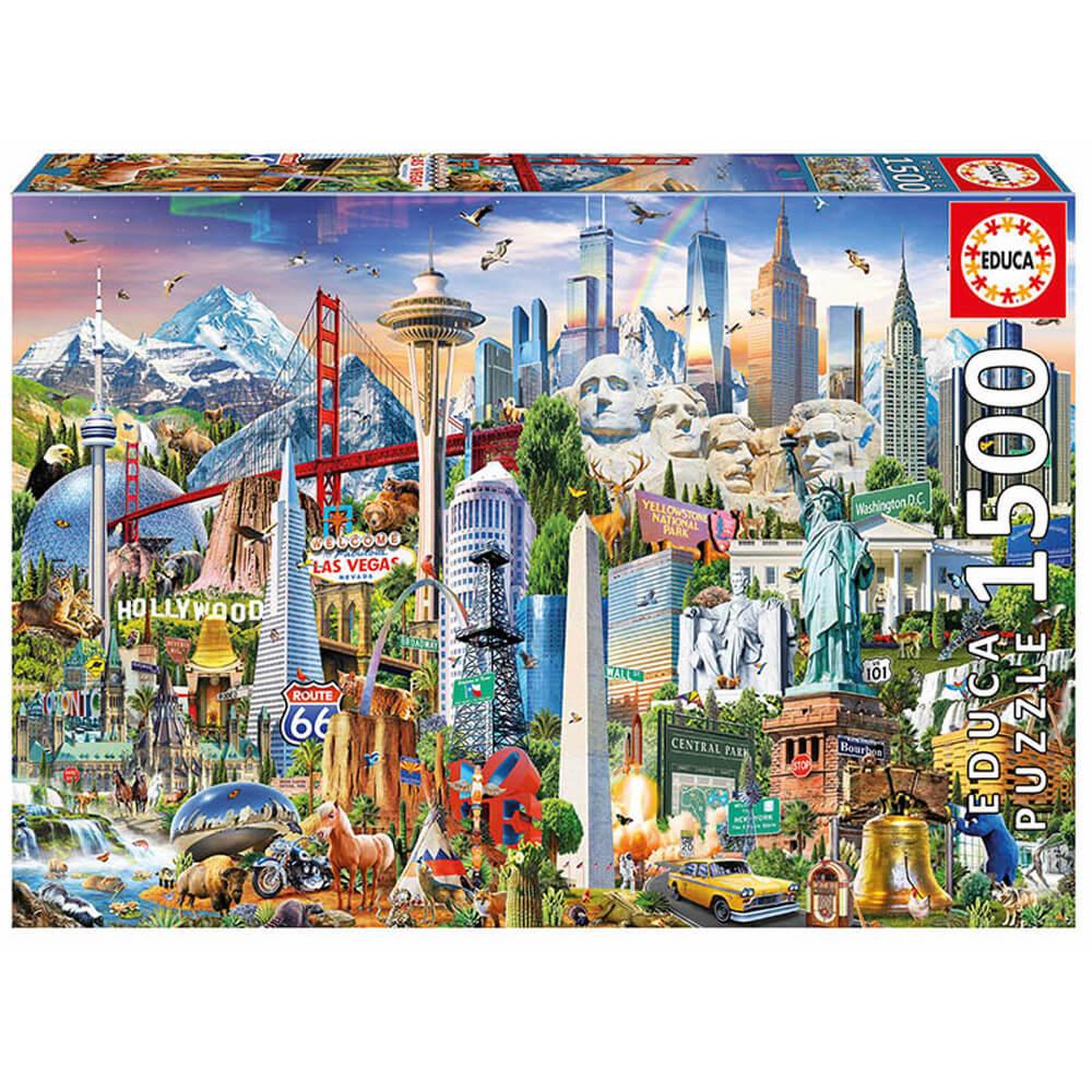 Voir la diapositive 2 : EDUCA EDUCA Puzzle 1500 Symboles D'Amerique Du Nord