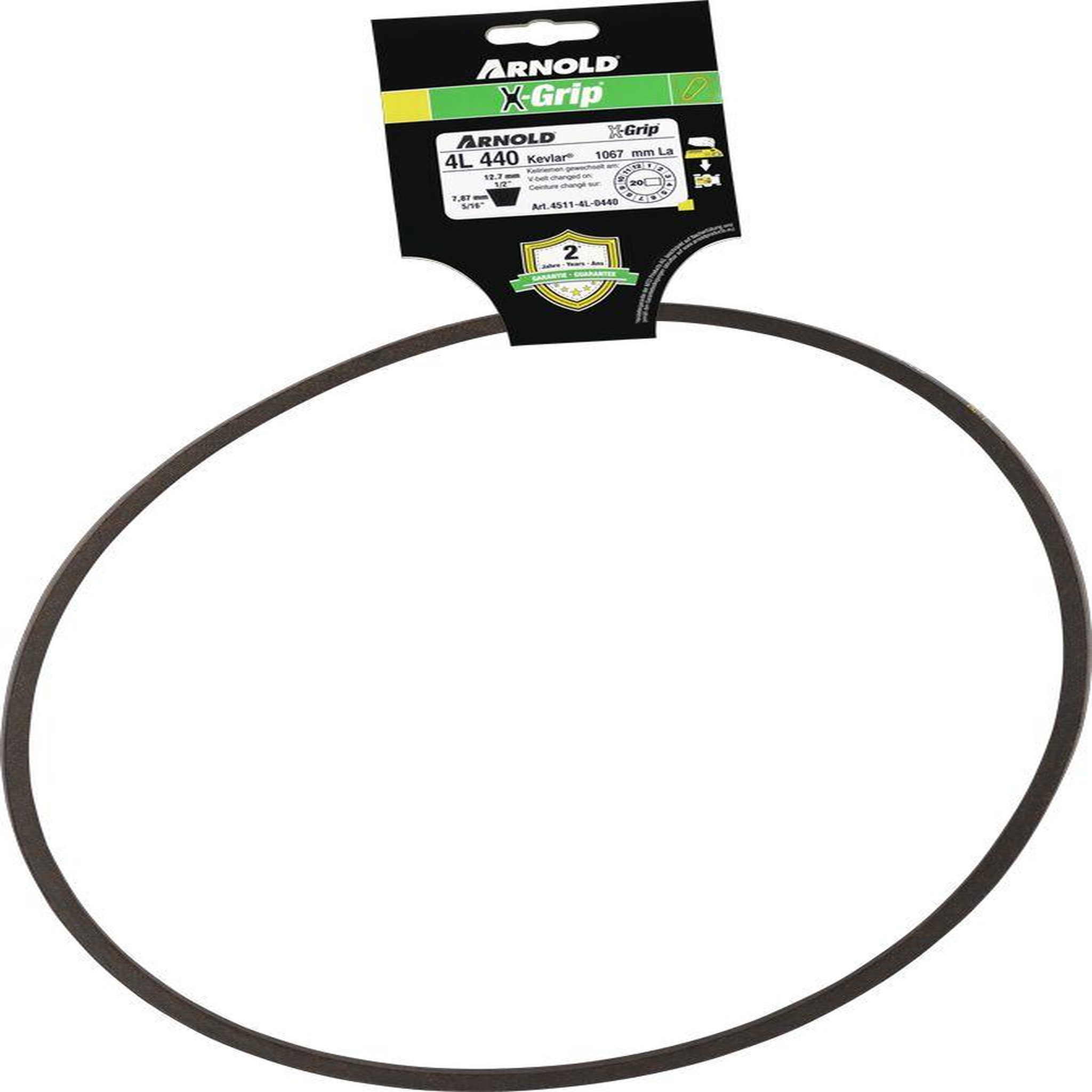 ARNOLD Courroie trapézoïdale x-grip v de type 4l440