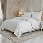 Voir la diapositive 2 : Home collection Parure housse de couette en coton 120 fils brodé