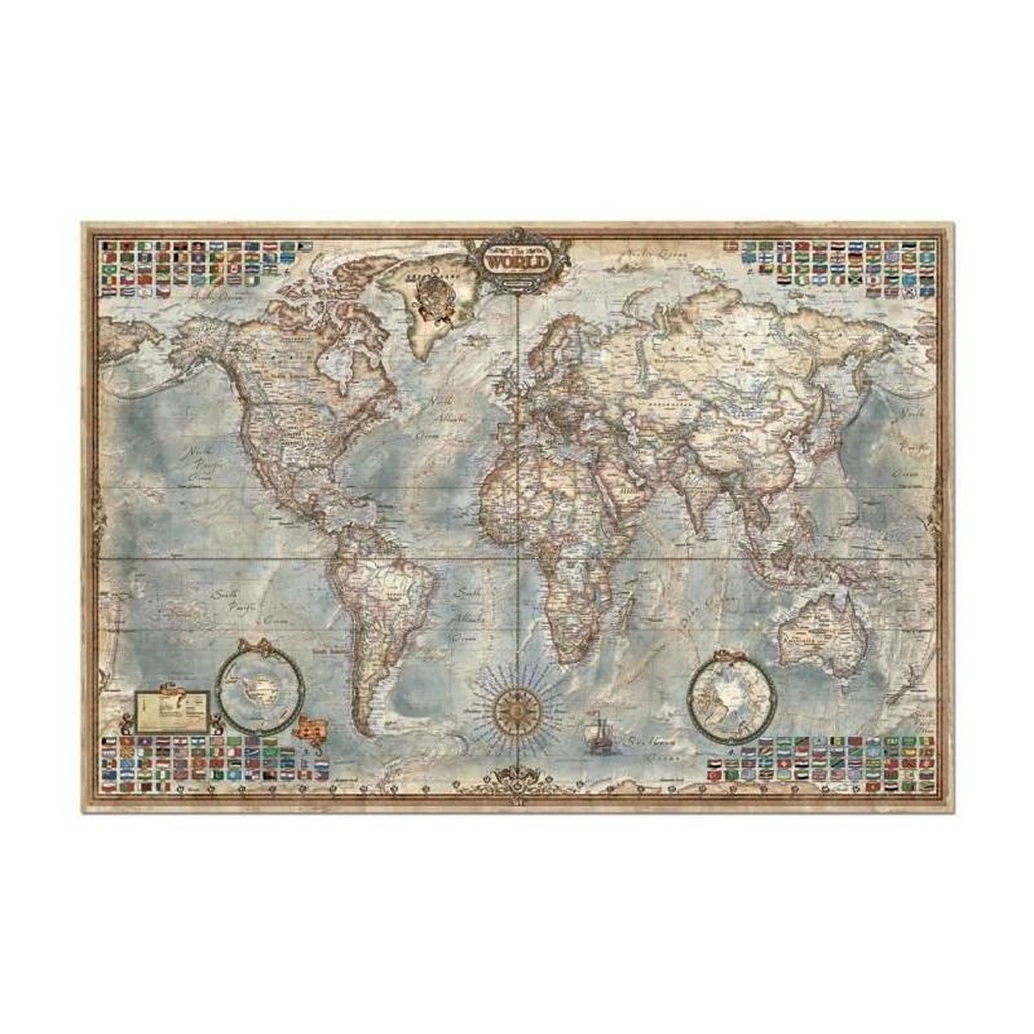 Voir la diapositive 2 : EDUCA EDUCA - Puzzle - 1500 LE MONDE, CARTE POLITIQUE