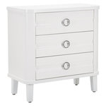 Paris Prix Commode 3 Tiroirs en Bois  Shine  84cm Blanc