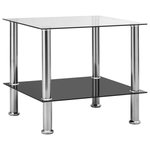 VIDAXL Table d'appoint Transparent 45x50x45 cm Verre trempe