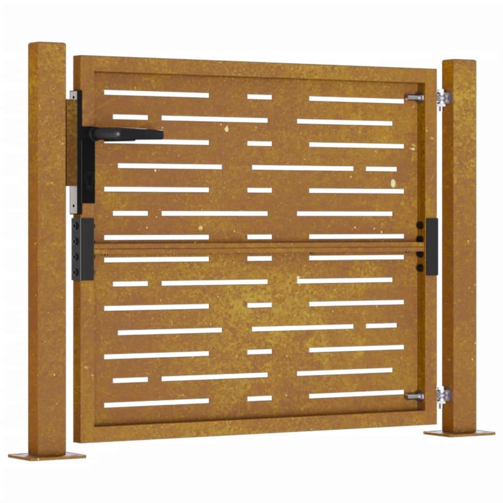 Voir la diapositive 5 : VIDAXL Portail de jardin 105x80 cm acier corten conception de carre