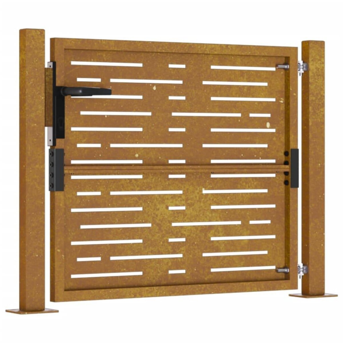 VIDAXL Portail de jardin 105x80 cm acier corten conception de carre