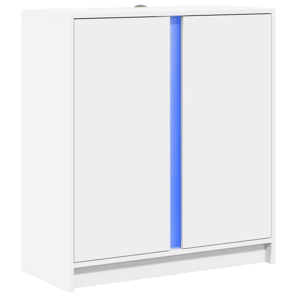 VIDAXL Buffet avec LED blanc 77x34x85 cm bois d'ingenierie