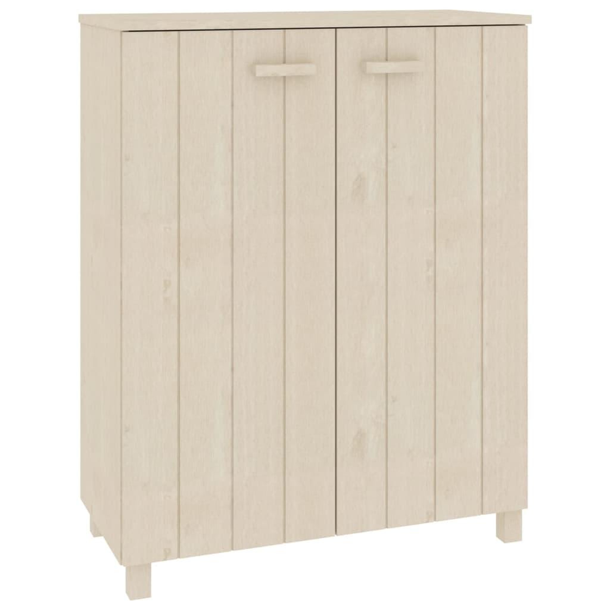 Voir la diapositive 2 : VIDAXL Armoire a chaussures HAMAR Marron miel 85x40x108 cm Pin massif