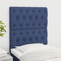 Voir la diapositive 1 : VIDAXL Tetes de lit 2 pcs Bleu 80x7x78/88 cm Tissu
