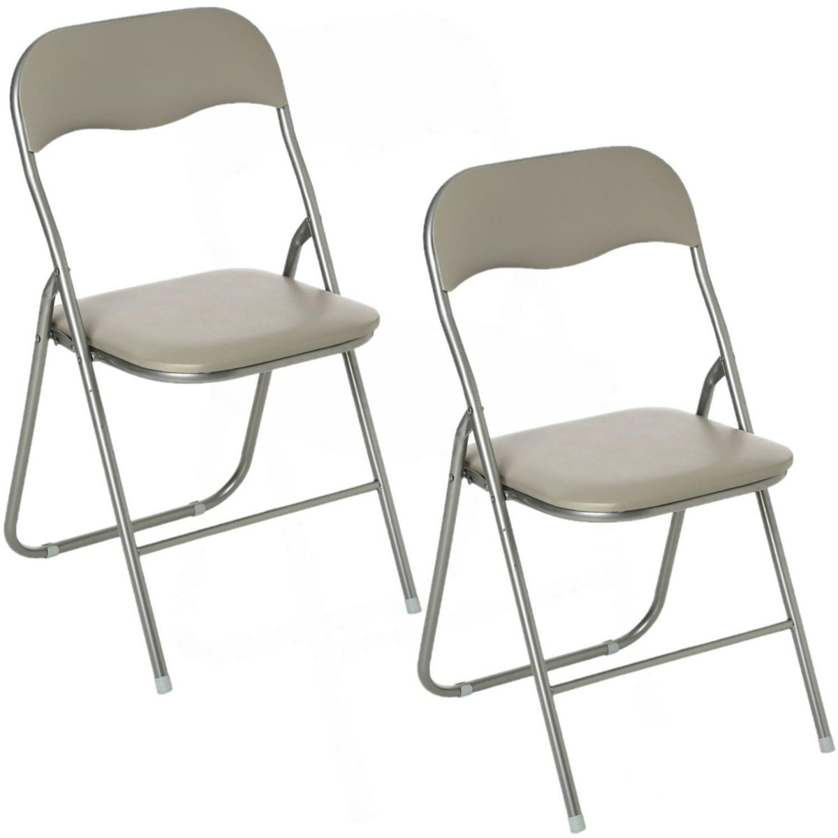 TOILINUX Lot de 2 Chaises pliantes en PVC