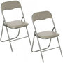 Voir la diapositive 1 : TOILINUX Lot de 2 Chaises pliantes en PVC