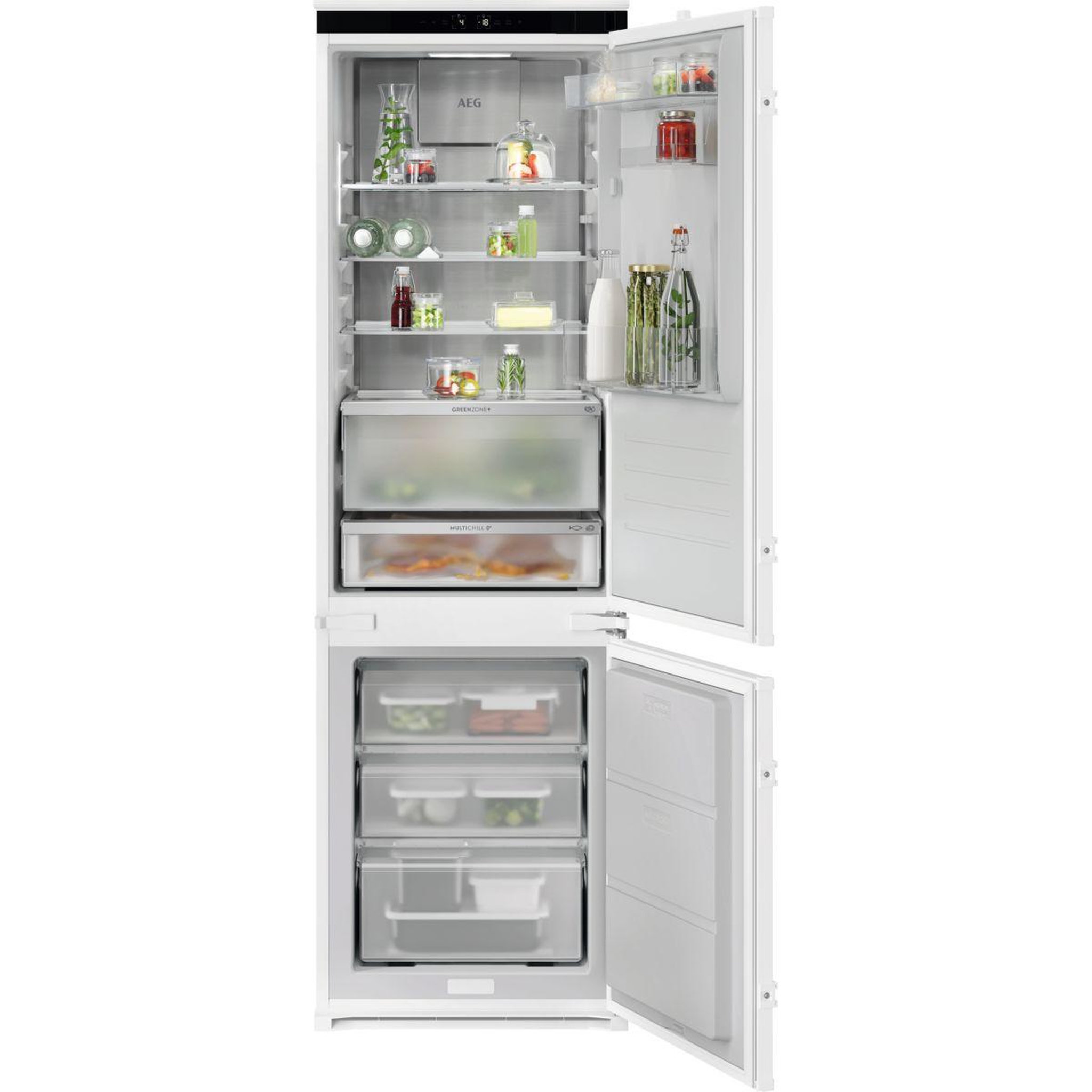 Voir la diapositive 2 : AEG Réfrigérateur combiné tc9ms181bs