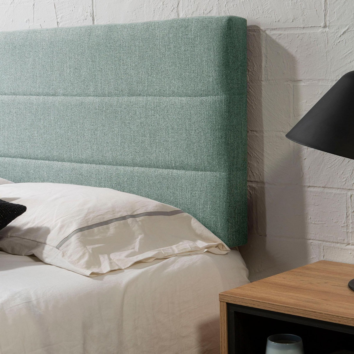 MARCKONFORT Tête de lit tapissée Miconos 150x60 cm Couleur Verte, 8 cm d'épaisseur
