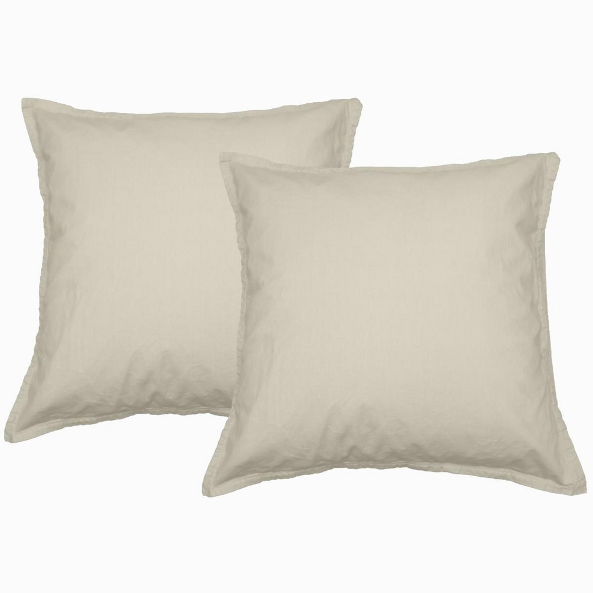 Sensei Maison Lot de 2 taies d'oreiller en flanelle de coton KLAPPEN