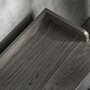 HOMCOM Meuble banc à chaussures style industriel - 2 paniers, niche, coussin inclus - piètement métal noir polyester aspect bois gris