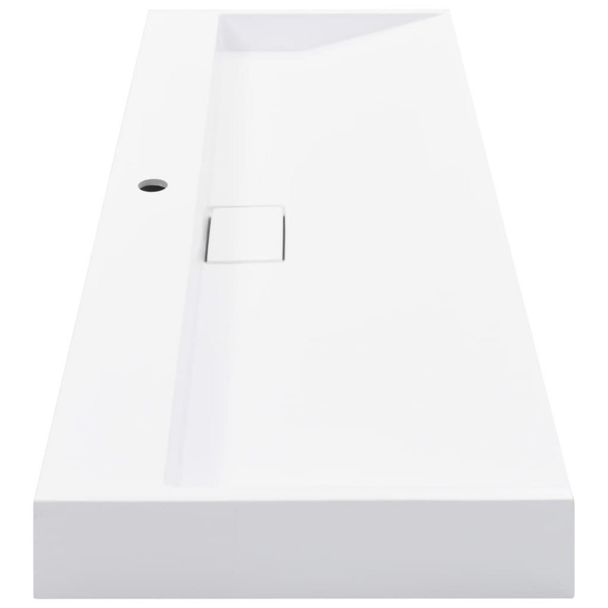 VIDAXL Lavabo 120x46x11 cm Fonte minerale/marbre Blanc