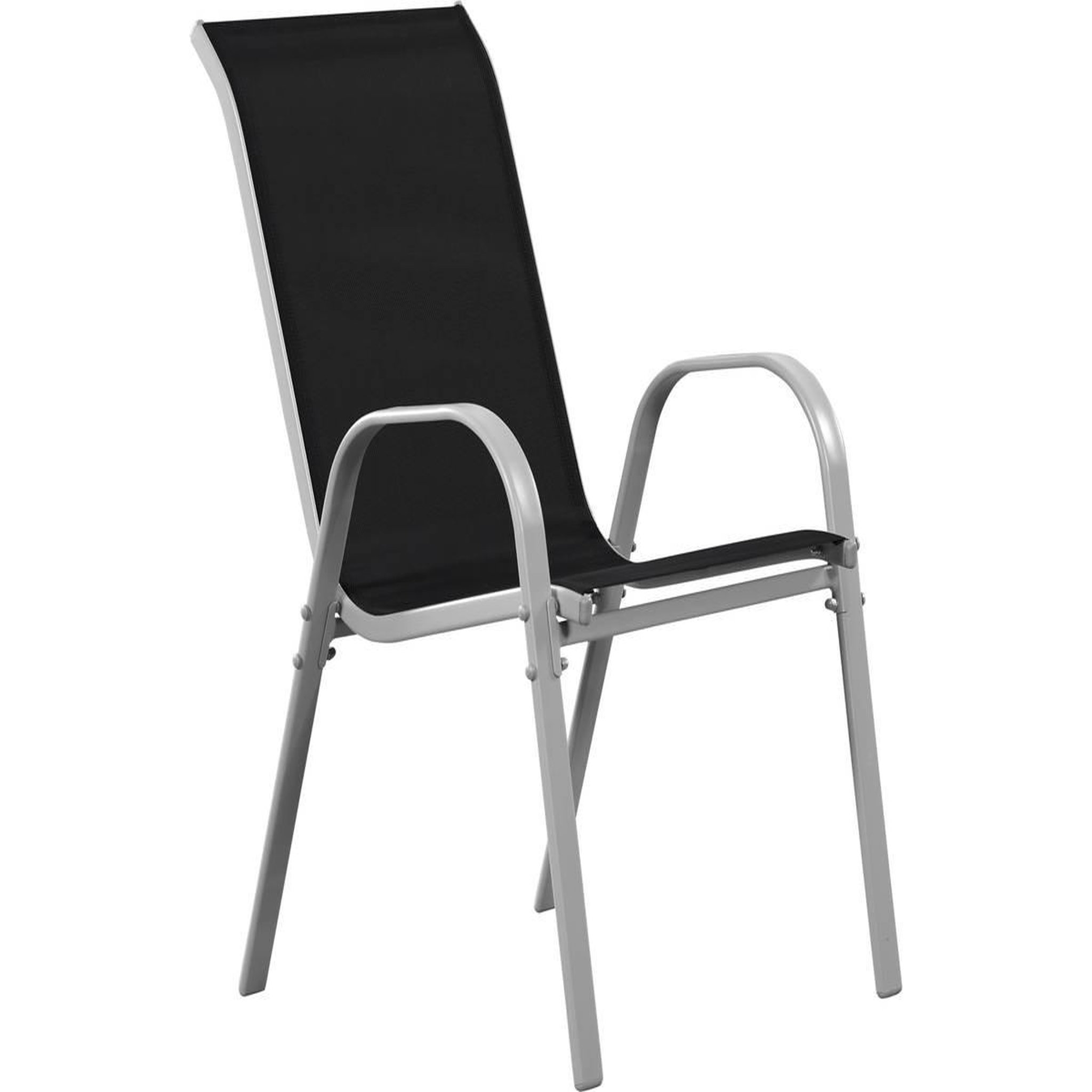 Voir la diapositive 2 : Habitat et Jardin Fauteuil jardin textilène  cordoba  - phoenix - noir - lot de 4