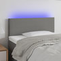 Voir la diapositive 1 : VIDAXL Tete de lit a LED Gris fonce 80x5x78/88 cm Tissu