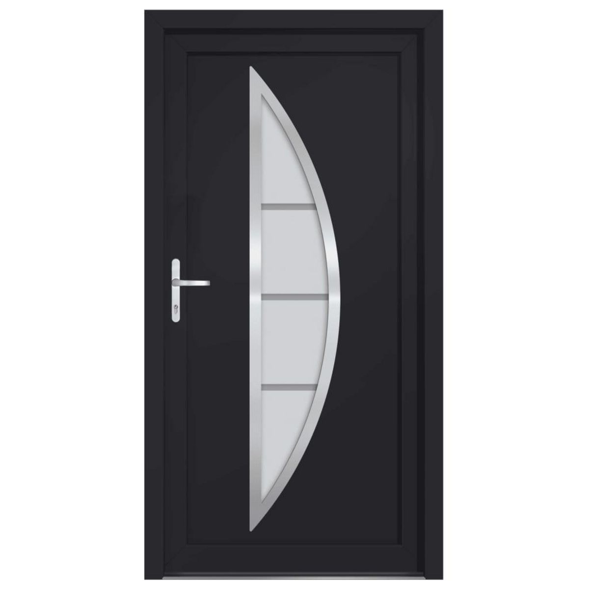 VIDAXL Porte d'entree anthracite 108x208 cm PVC