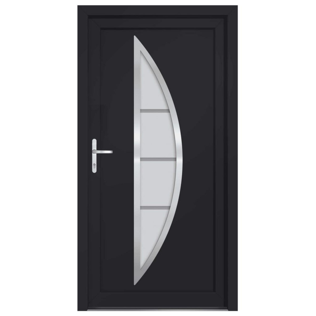 VIDAXL Porte d'entree anthracite 108x208 cm PVC