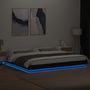 Voir la diapositive 4 : VIDAXL Cadre de lit avec lumieres LED sans matelas noir 200x200 cm