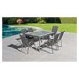 Voir la diapositive 2 : Inkazen Table de jardin extensible - 8/12 places - Verre trempé - Gris