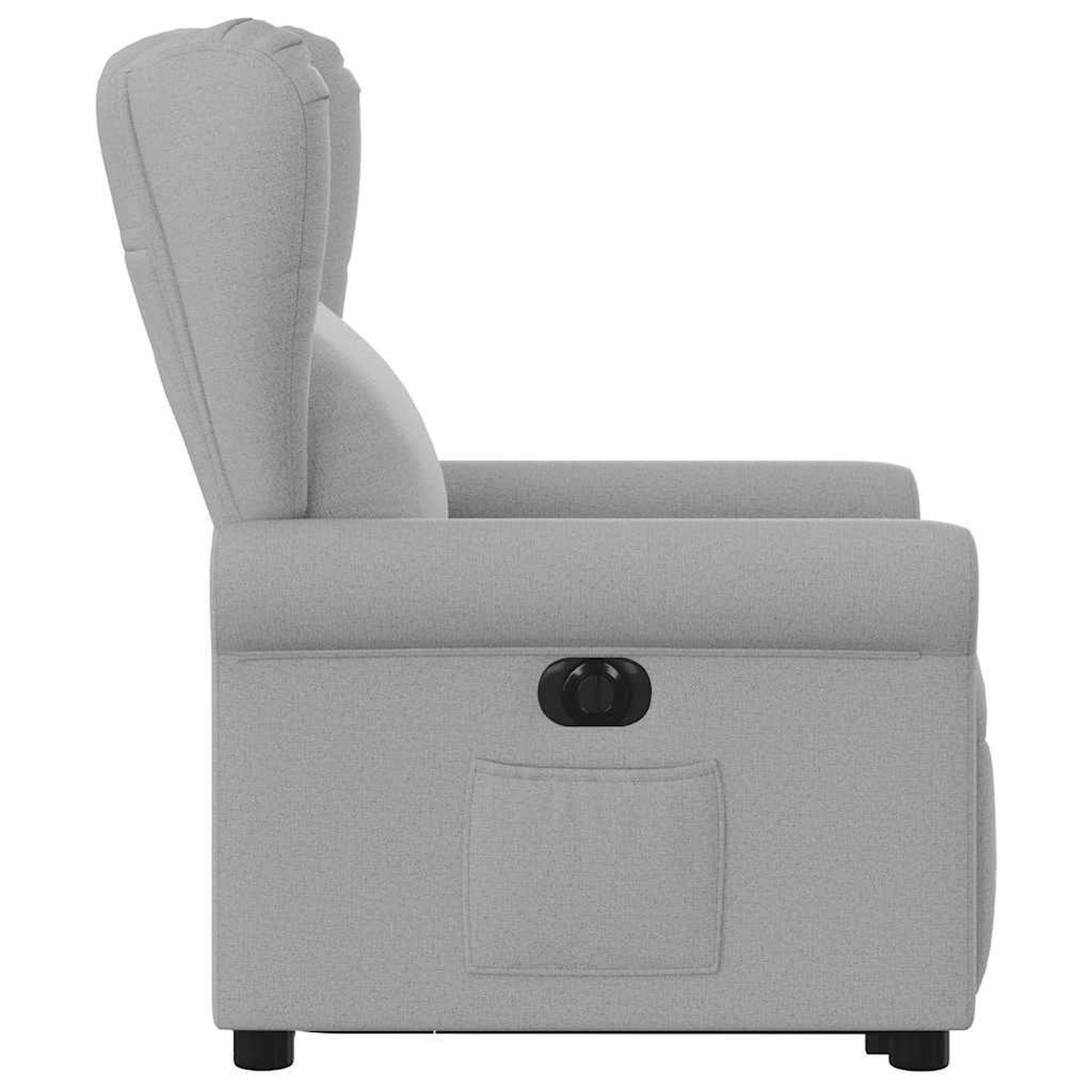 Voir la diapositive 5 : VIDAXL Fauteuil inclinable electrique gris nuage tissu