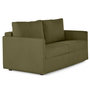 Voir la diapositive 4 : BEST MOBILIER Ottawa - canapé 3 places convertible express couchage quotidien 140 cm matelas 12 cm en velours côtelé
