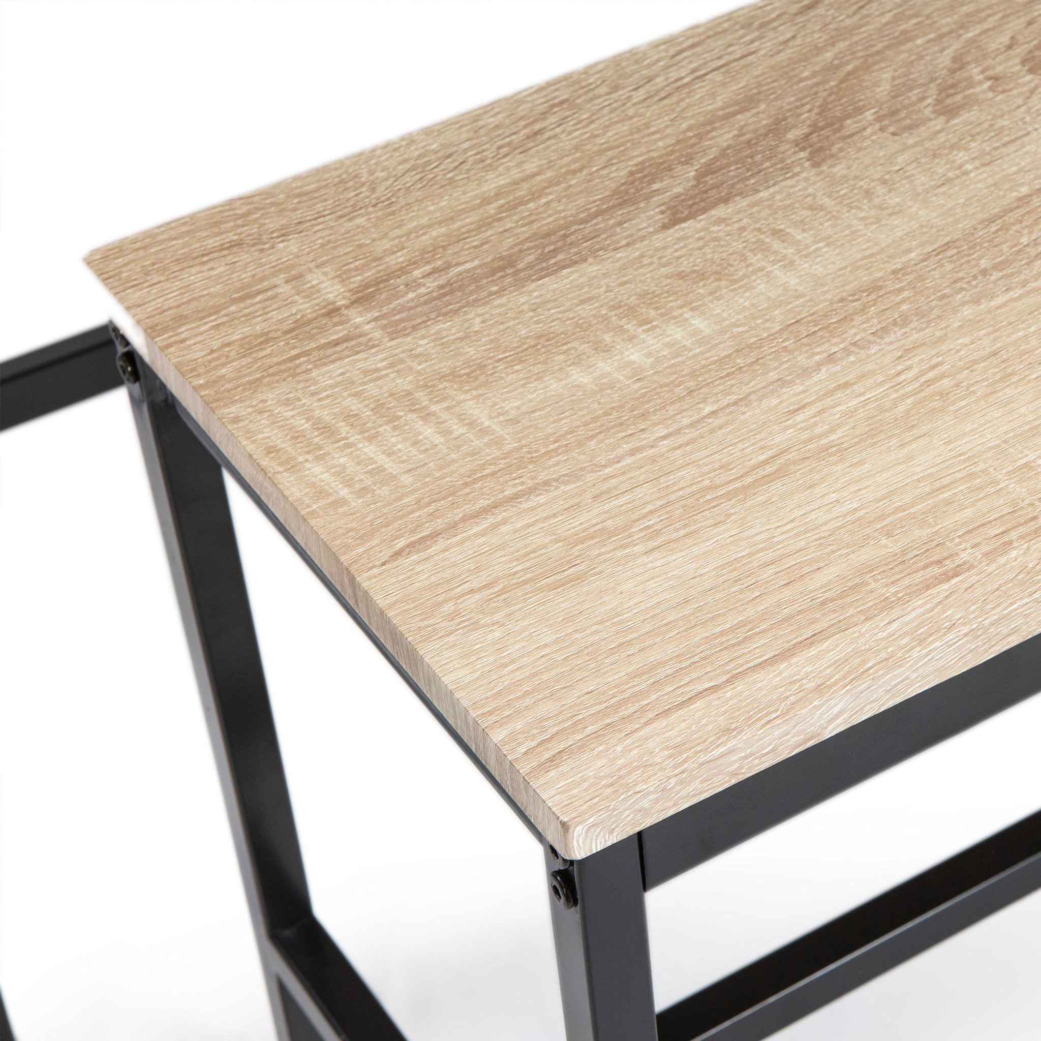 Voir la diapositive 4 : VS VENTA-STOCK Ensemble Table et 2 bancs Lisboa pour Salle à Manger et Cuisine, Structure métallique