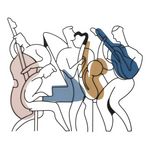 Paris Prix Décoration Murale en Métal  Jazz  70cm Multicolore