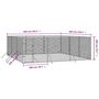 Voir la diapositive 5 : VIDAXL Chenil d'exterieur pour chiens argente 6x6x2 m acier galvanise