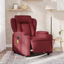 Voir la diapositive 1 : VIDAXL Fauteuil de massage inclinable electrique Rouge bordeaux Tissu