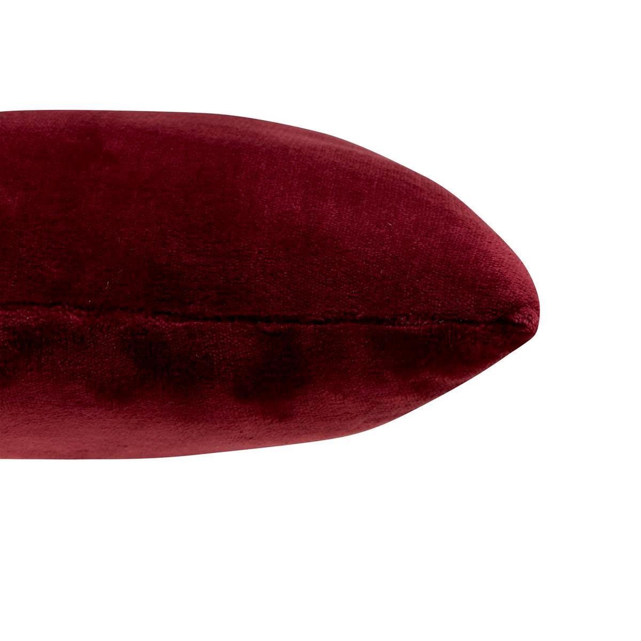Voir la diapositive 3 : ATMOSPHERA Coussin en flanelle uni  ollis  38x38cm rouge grenat