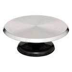 FIVE Plateau Tournant Pour Gâteau  Rebord  31cm Argent