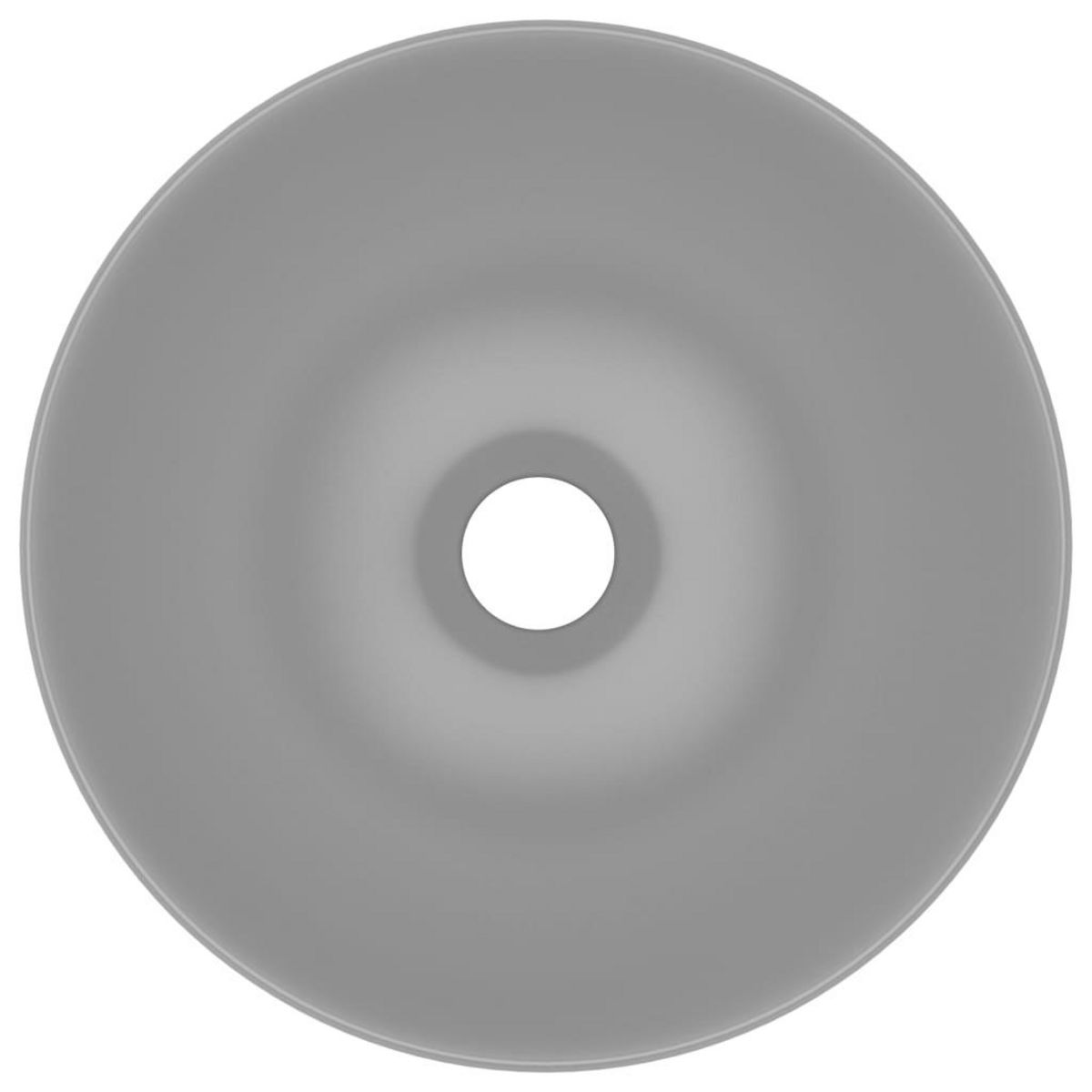 VIDAXL Lavabo de salle de bain Ceramique Gris clair Rond