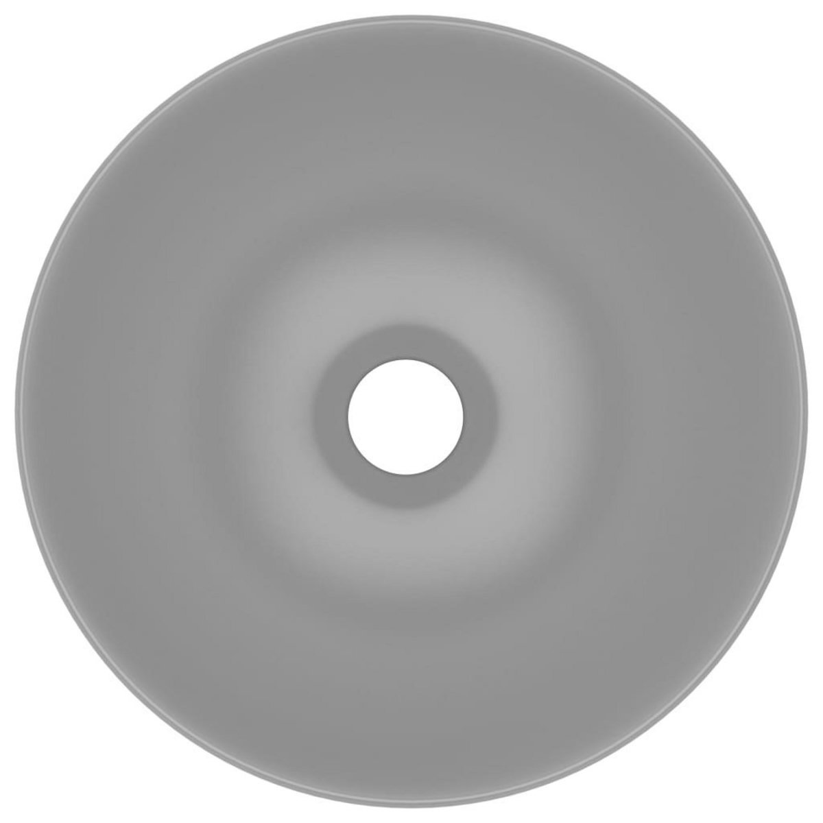 VIDAXL Lavabo de salle de bain Ceramique Gris clair Rond