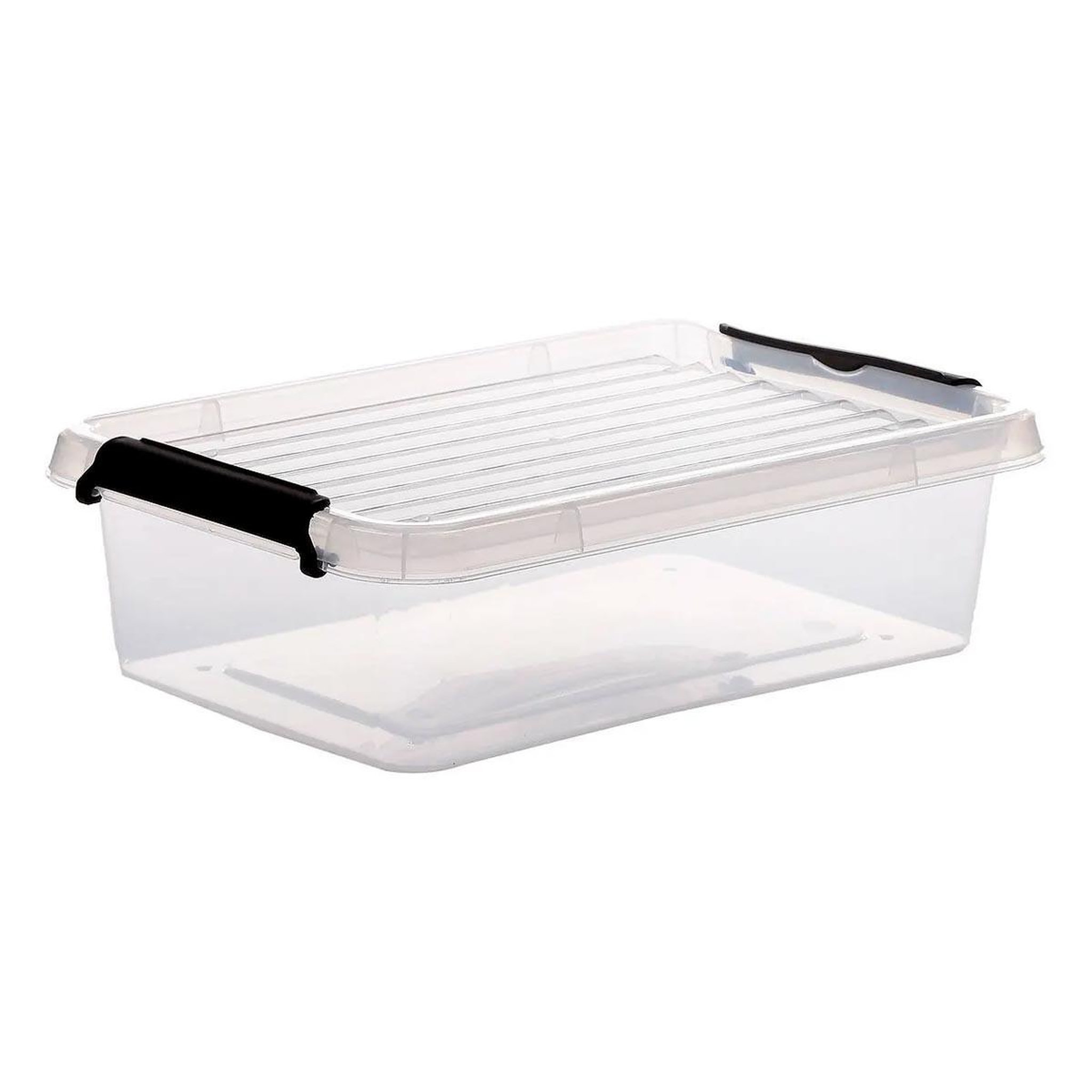 FIVE Boîte de rangement basse  clip  3l transparent