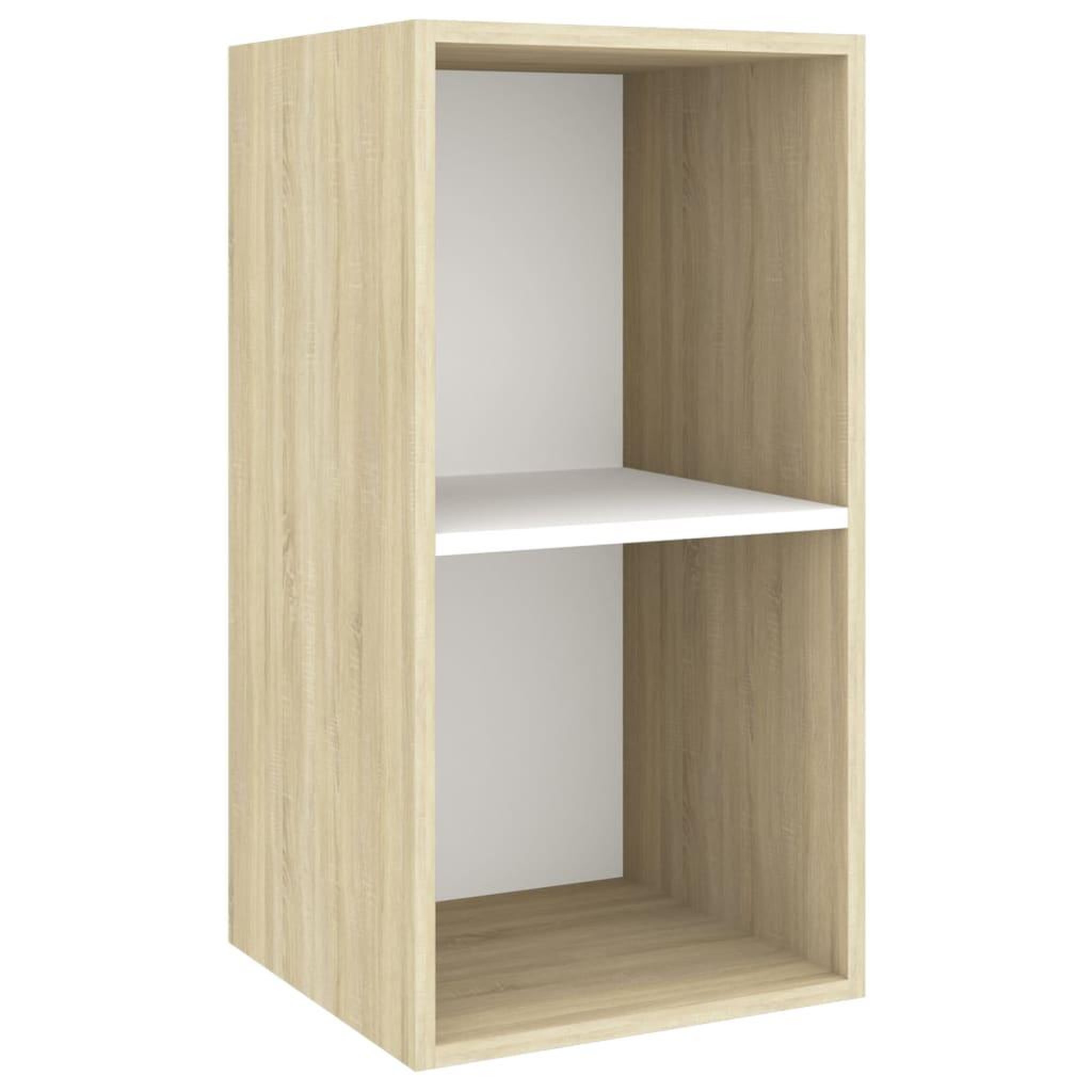 Voir la diapositive 4 : VIDAXL Ensemble meubles TV 4 pcs Blanc/chene sonoma Bois d'ingenierie