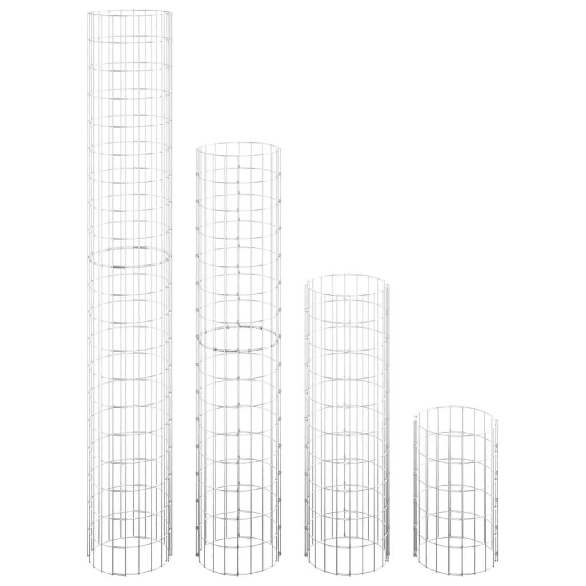 Voir la diapositive 3 : VIDAXL Lits sureleves a gabion circulaires 4 pcs Ø30x50/100/150/200 cm