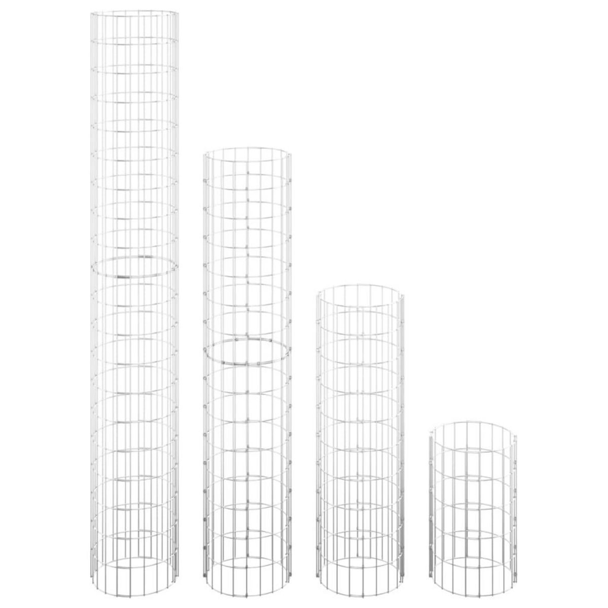 VIDAXL Lits sureleves a gabion circulaires 4 pcs Ø30x50/100/150/200 cm