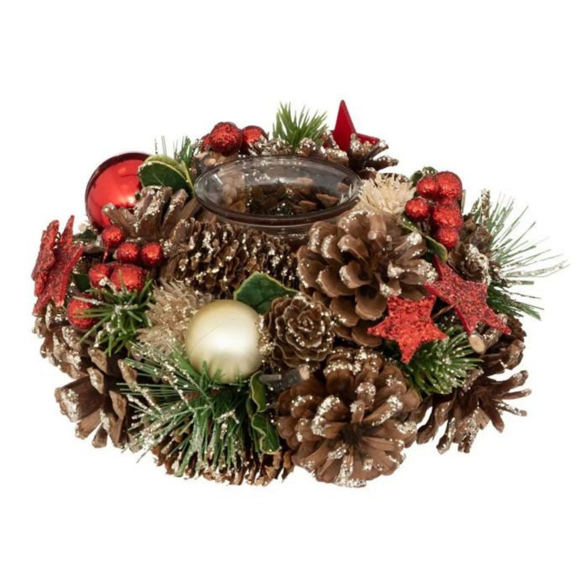 ATMOSPHERA Photophore Déco  Soir de Noël  19cm Multicolore