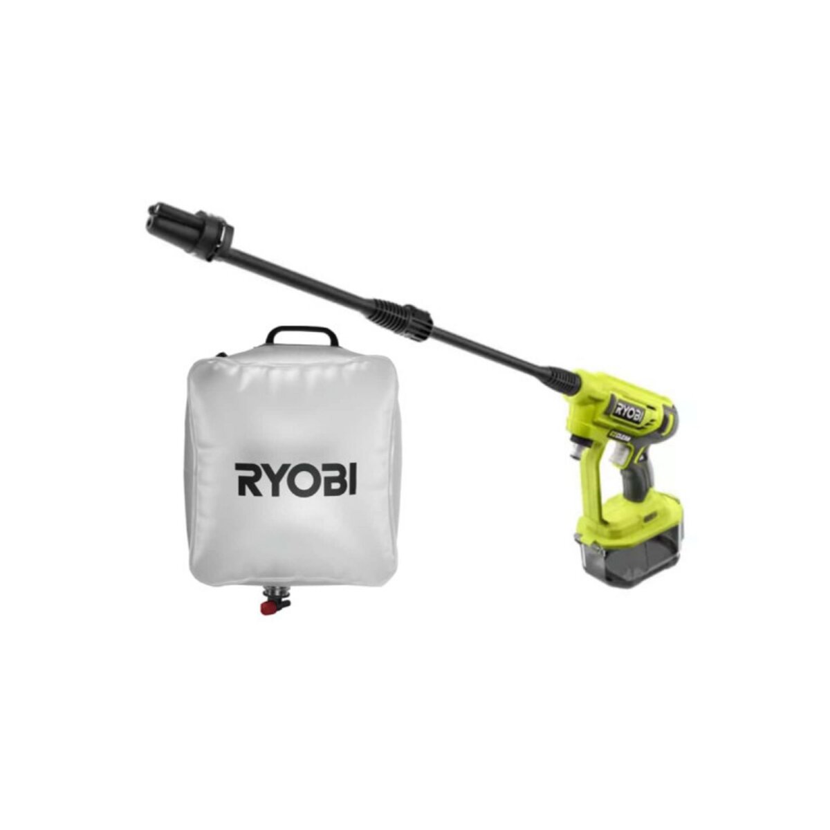 Pack RYOBI Pistolet à pression 18V OnePlus - Sans batterie ni chargeur  RY18PW22A-0 - Poche à eau 20 L RAC717